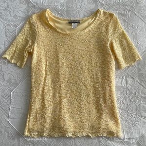 Vintage Yellow Lace Top